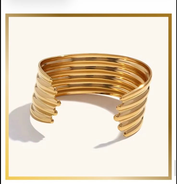 Golden Layered Cuff Bracelet